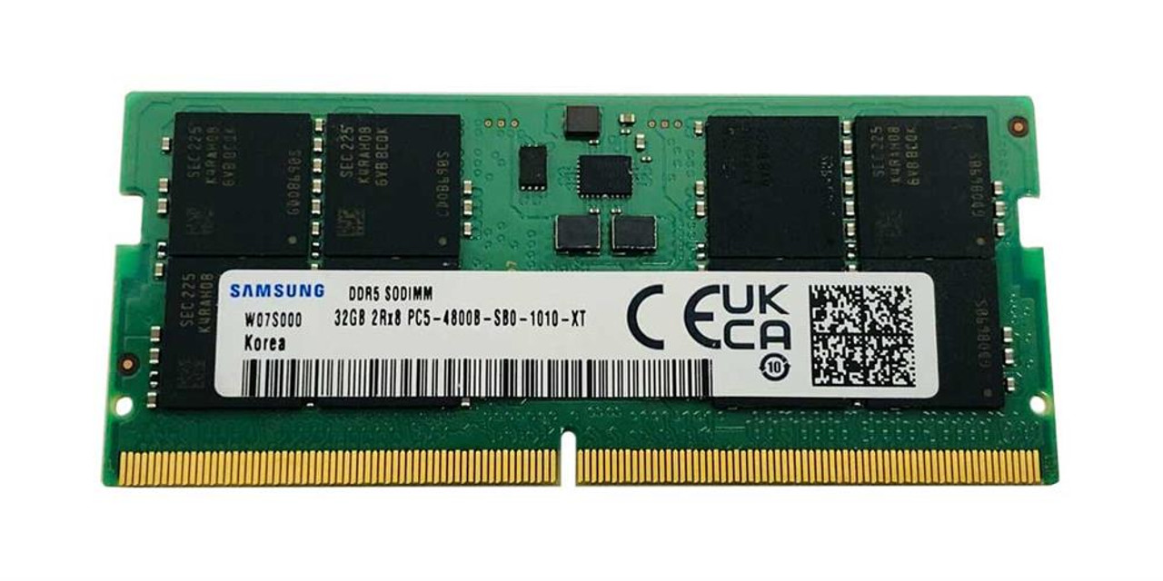 Samsung 32GB PC5-38400 DDR5-4800MHz ECC Registered CL40 262-Pin SoDIMM 1.1V Dual Rank Memory Module