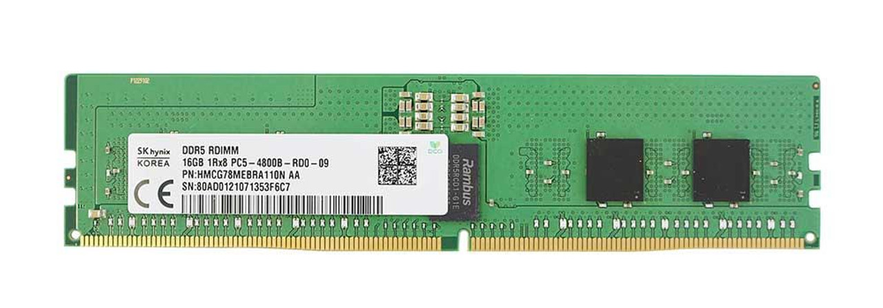 Hynix 16GB PC5-38400 DDR5-4800MHz ECC Registered CL40 288-pin RDIMM 1.1V Single Rank Memory Module