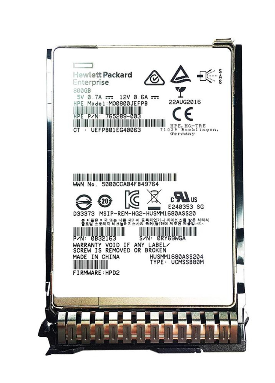 HP 800GB 12Gbps SAS 2.5-Inch Solid State Drive (SSD)