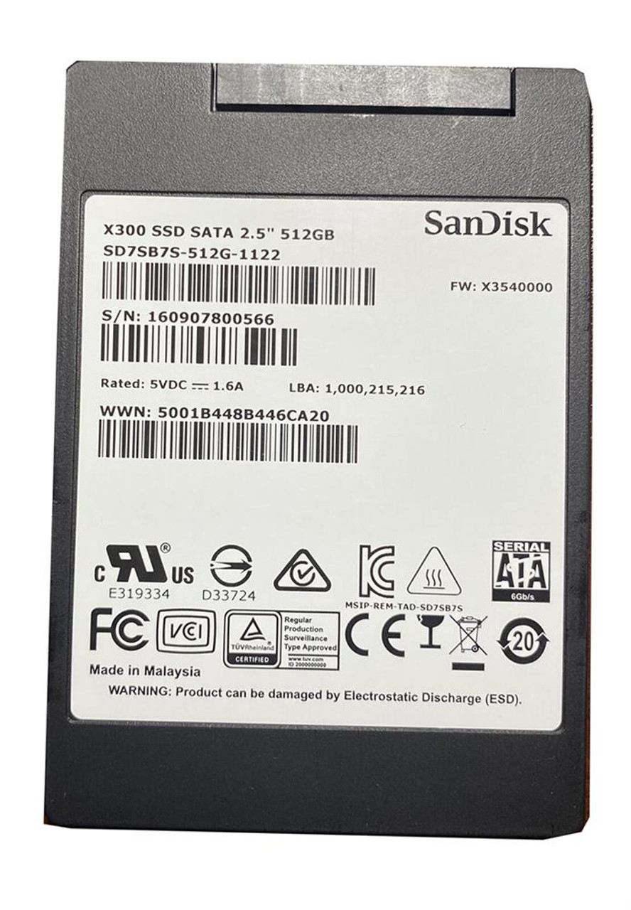 SanDisk X300 512GB TLC SATA 6Gbps M.2 2280 Internal Solid State Drive (SSD)