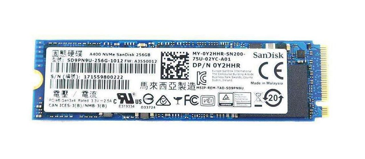 SanDisk A400 Series 256GB MLC PCI Express 3.0 x4 NVMe M.2 2280 Internal Solid State Drive (SSD)