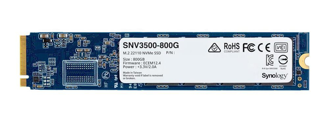Synology SNV3000 800GB PCI Express 3.0 x4 NVMe M.2 22110 Internal Solid State Drive (SSD)