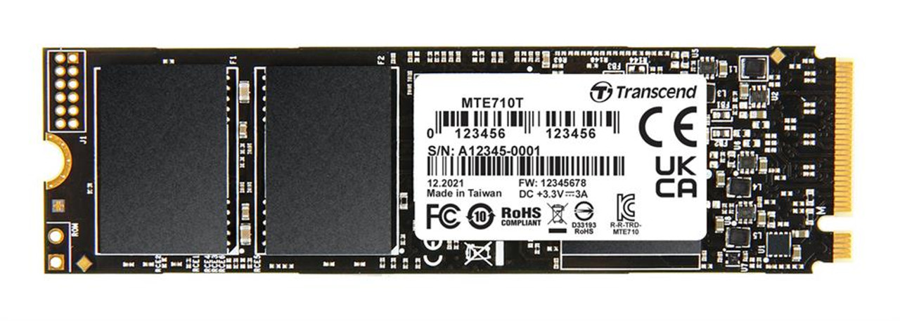 Transcend MTE MTE710T 1 TB Solid State Drive - M.2 2280 Internal - PCI Express NVMe (PCI Express NVMe 4.0 x4) - 1.55 DWPD - 3 Year 