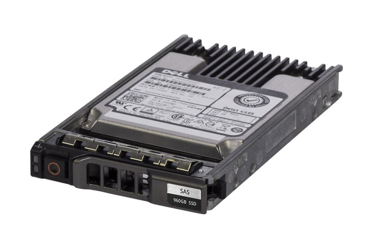 Dell 960 GB Solid State Drive - 2.5 Internal - SAS (12Gb/s SAS) - Mixed Use - Server Device Supported - 3 DWPD - 1900 MB/s Maximum Read Transfer 