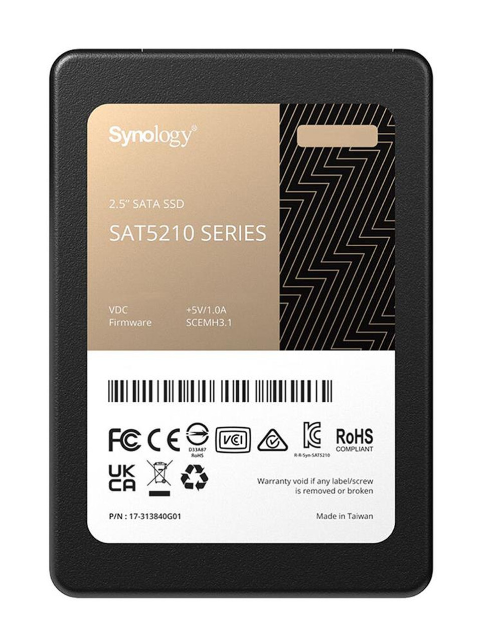 Synology SAT5210 SAT5210-960G 960 GB Solid State Drive - 2.5 Internal - SATA (SATA/600) - 2194 TB TBW - 530 MB/s Maximum Read Transfer 