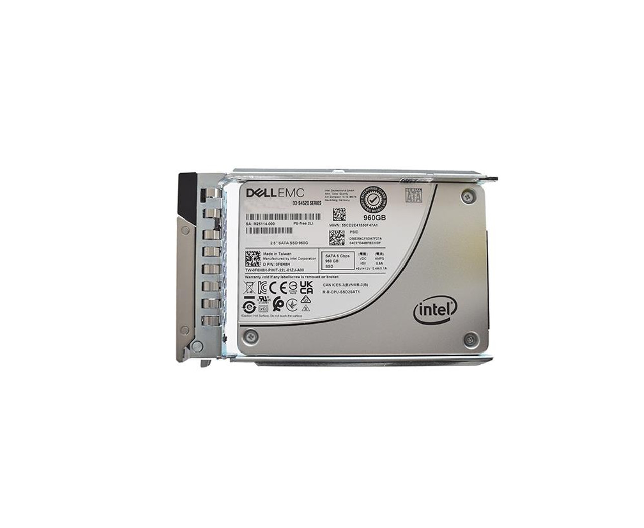 Dell D3-S4520 Series 960GB SATA 6Gbps Hot-Plug Read Intensive (512e) 2.5-inch Solid State Drive (SSD) with Tray