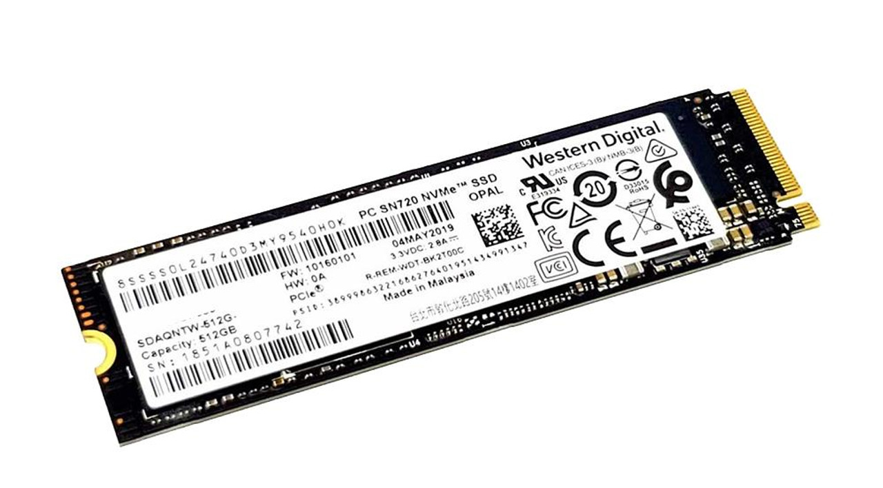 SanDisk PC SN720 Series 512GB TLC PCi Express 3.0 x4 NVMe M.2 2280 Internal Solid State Drive (SSD)