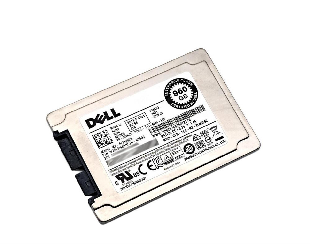 Dell 1.8In Micro SATA 960GB SSD 6GB S USATA Solid State Drive