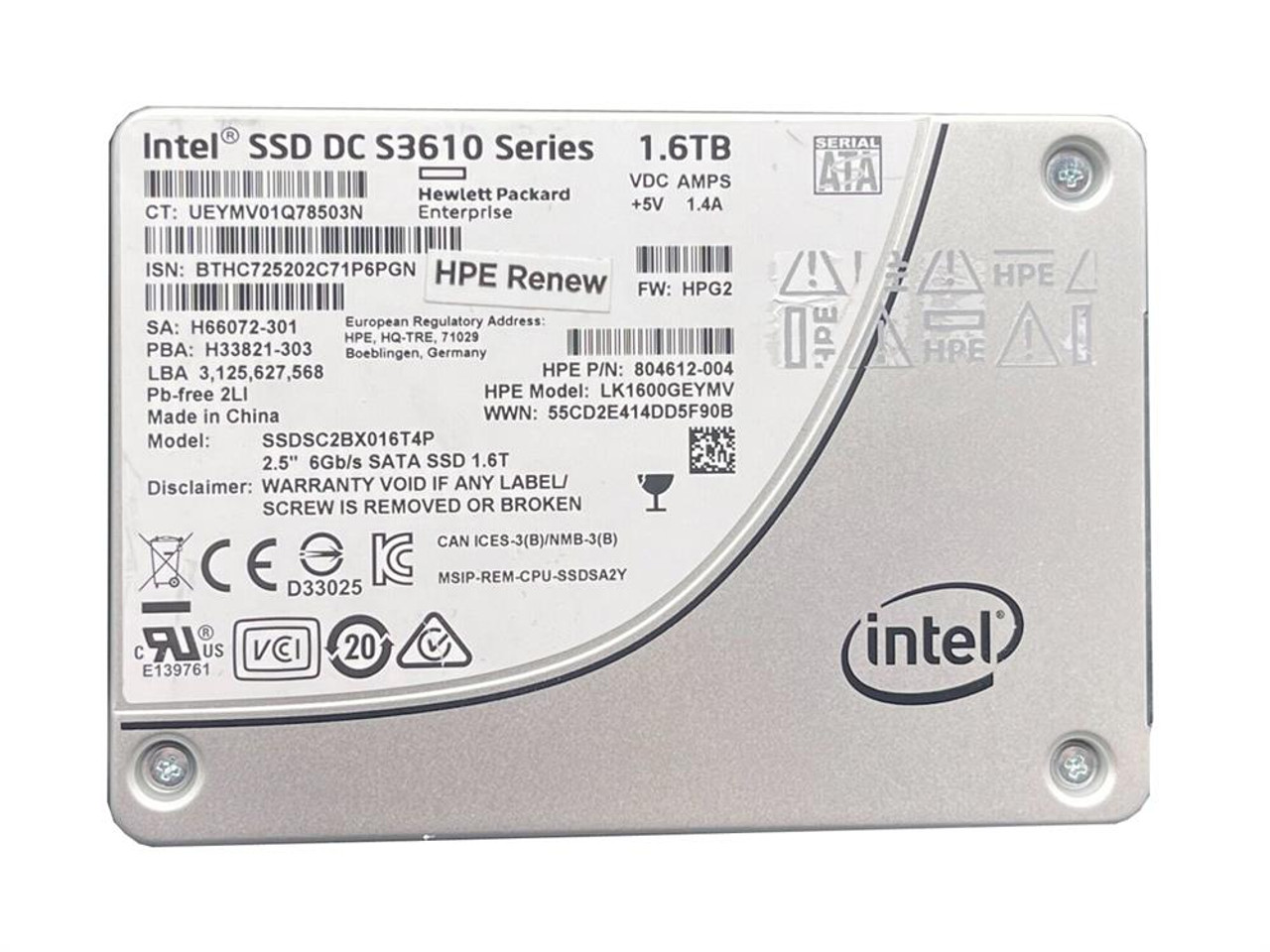 Cisco 1.6TB SAS 12Gbps Enterprise Performance (SED-FIPS) 2.5-inch Internal Solid State Drive (SSD)