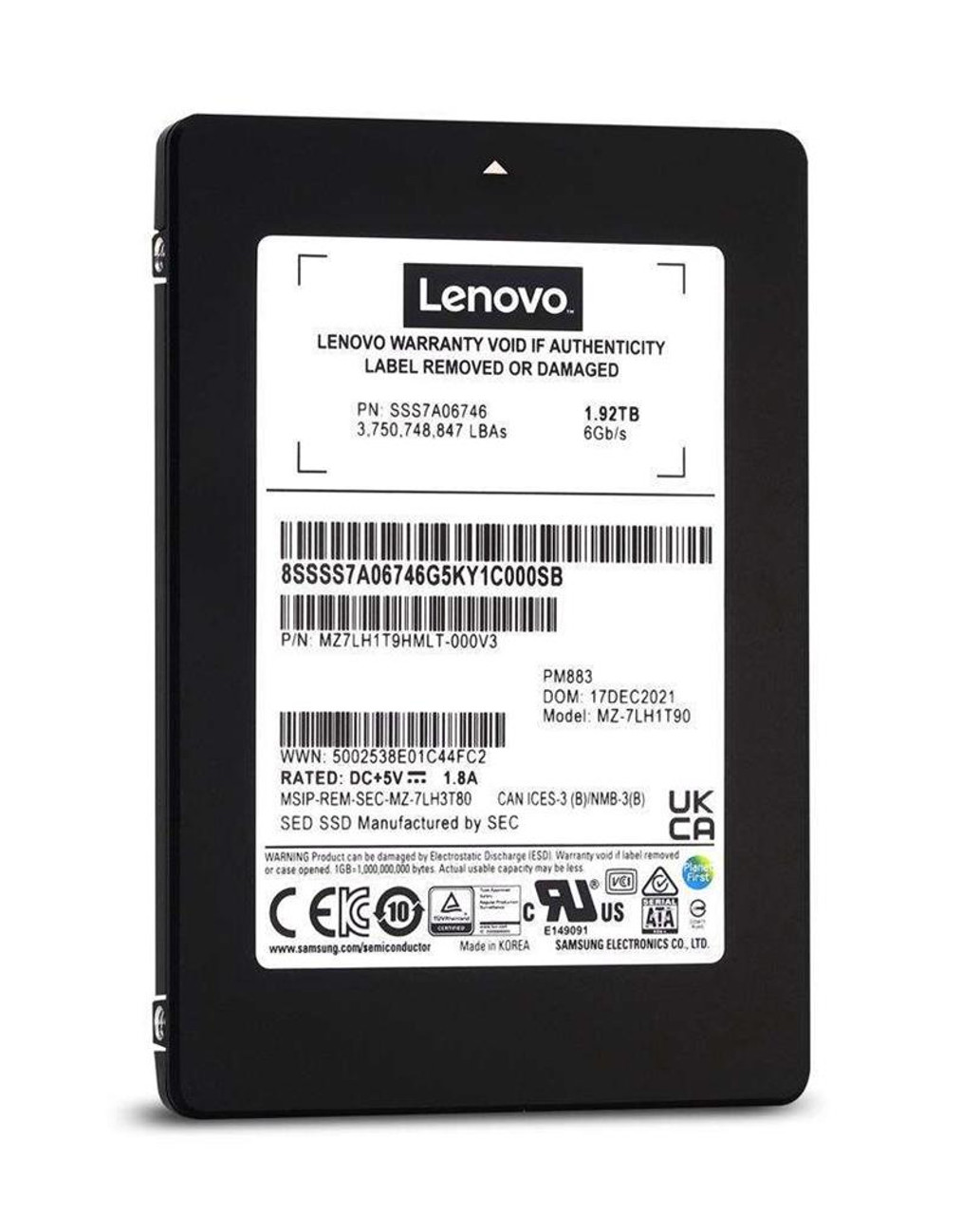 Lenovo 1.92TB TLC SATA 6Gbps 2.5-inch Internal Solid State Drive (SSD) for ThinkServer System