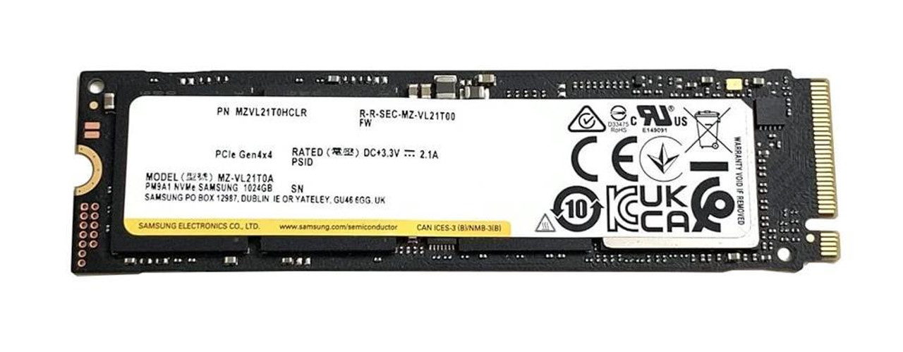 Samsung PM9A1 Series 1TB PCI-Express 4.0 x4 (NVMe) M.2 2280 Internal Solid State Drive (SSD)