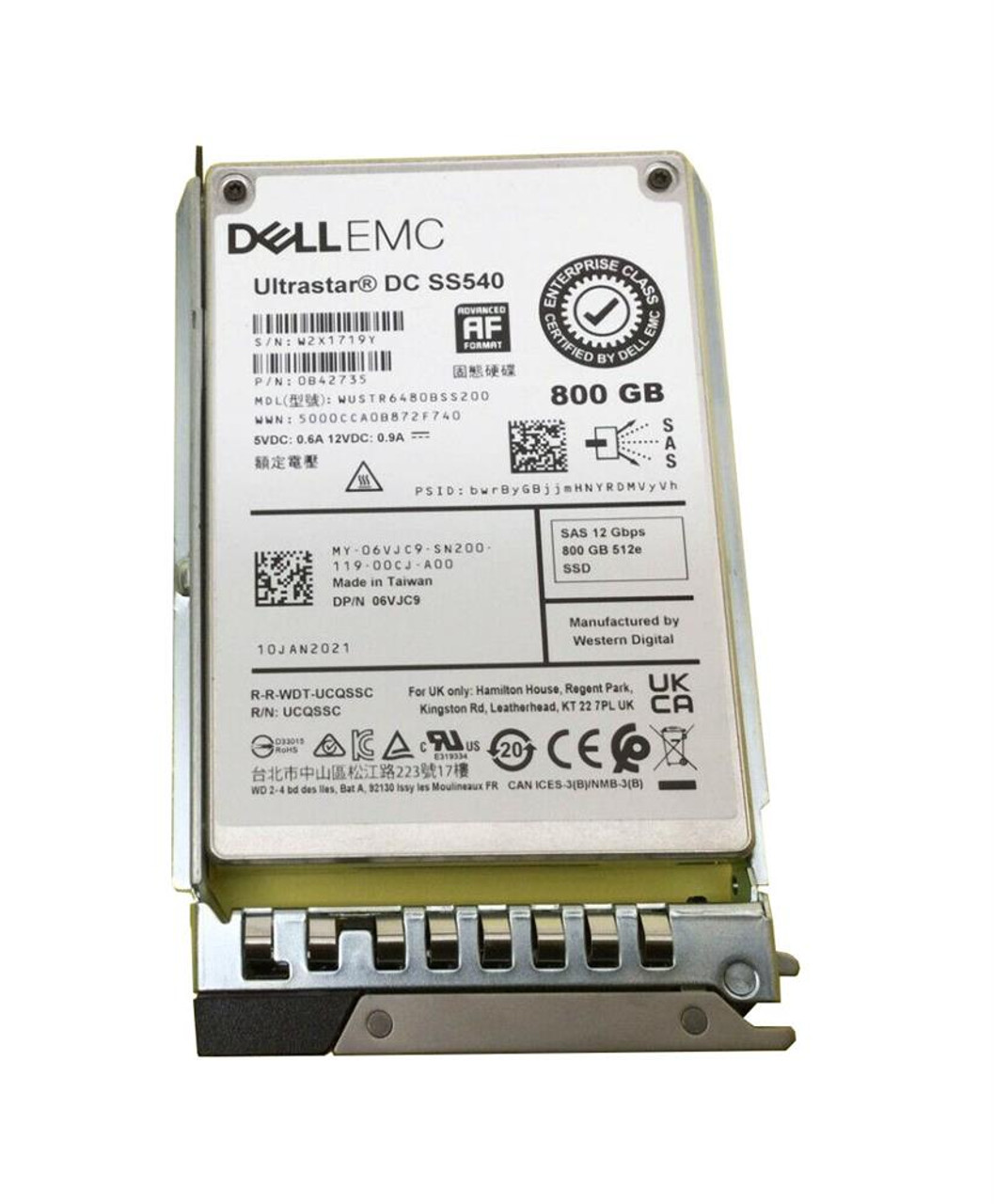 Western Digital 800GB SAS 12Gbps 2.5 Solid State Drive