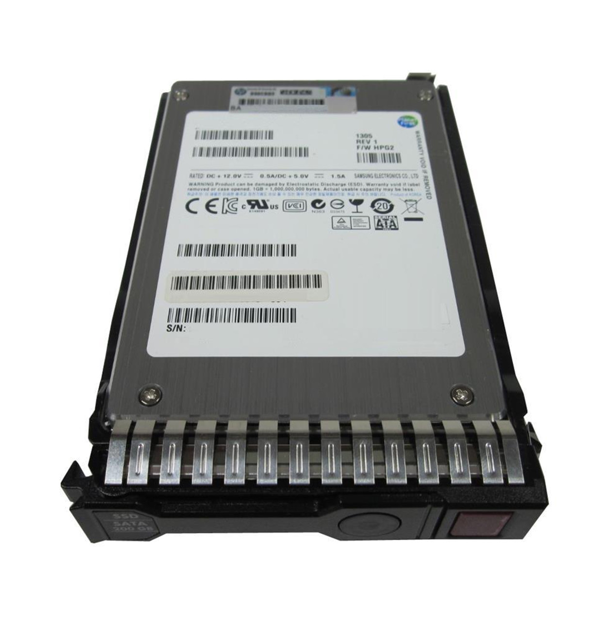 HP 200GB MLC SATA 3Gbps Hot Swap Enterprise Mainstream 2.5-inch Internal Solid State Drive (SSD)