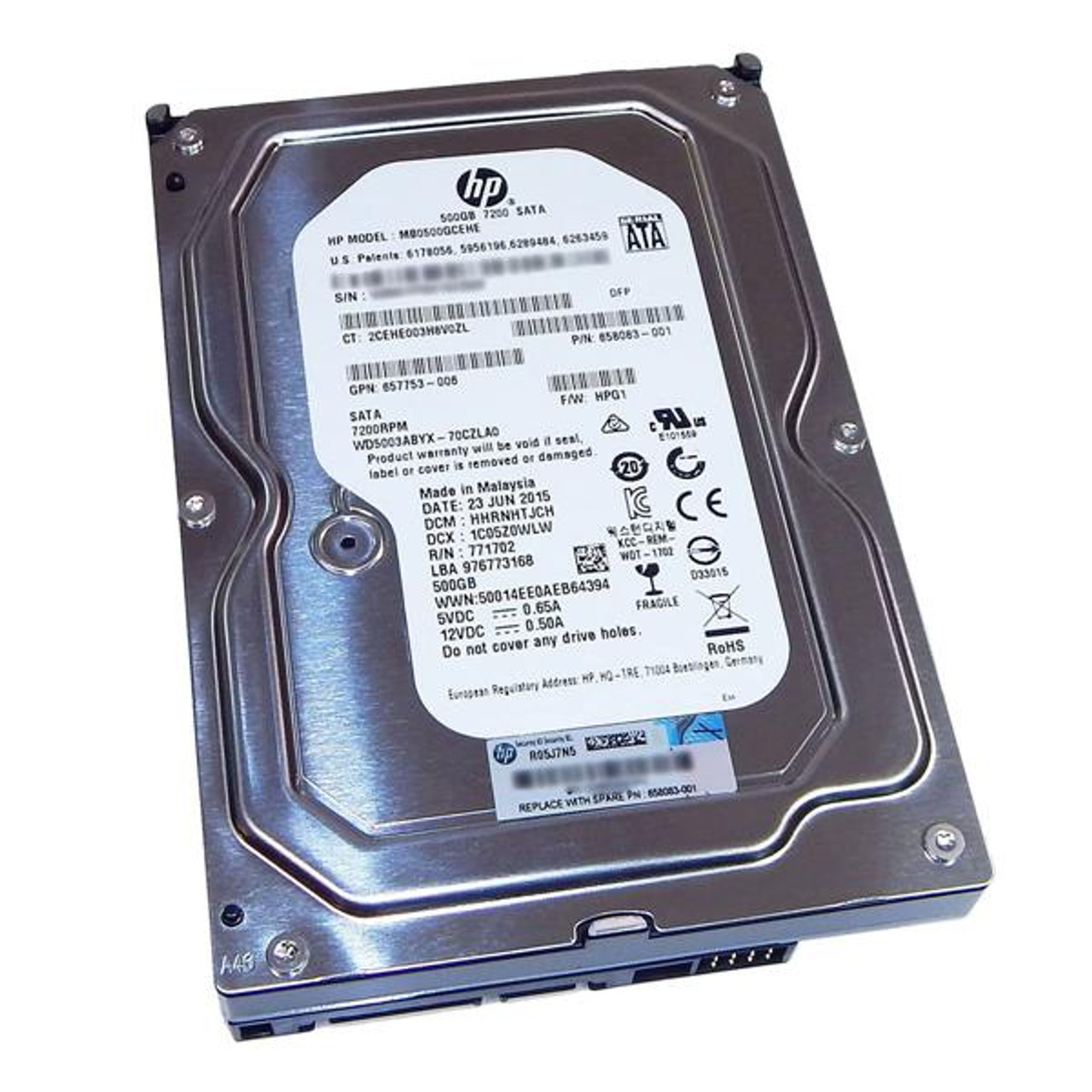 HP 500GB 7200RPM SATA 3.5-inch Internal Hard Drive