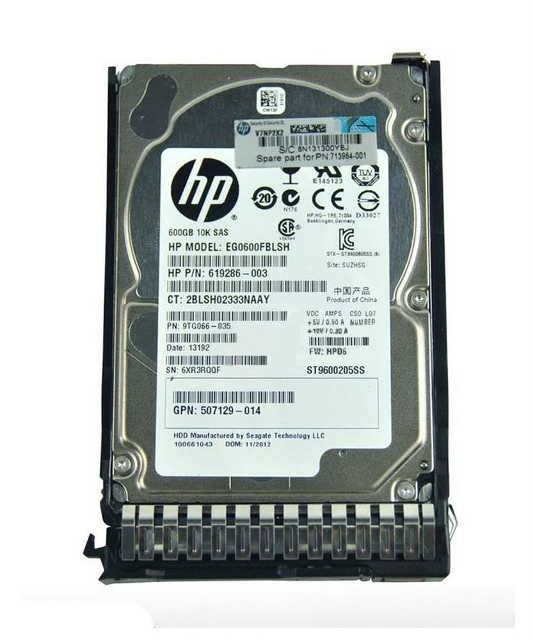 HP 600GB 10000RPM SAS 6Gbps 3.5-inch Internal Hard Drive