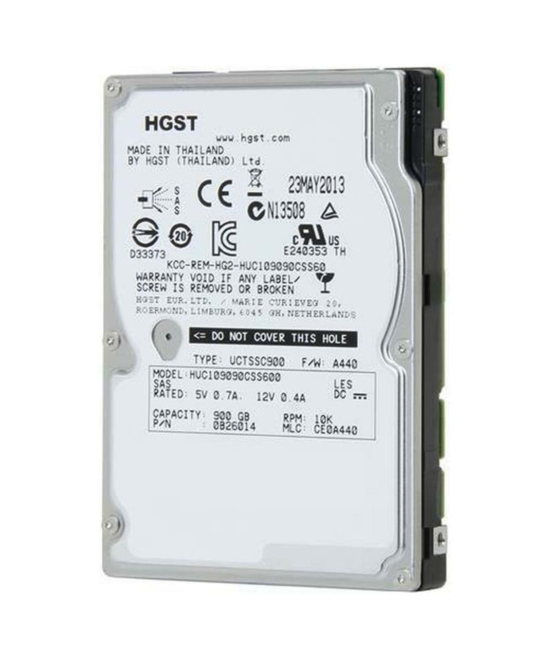 HGST Hitachi Ultrastar C10K900 900GB 10000RPM SAS 6Gbps 64MB Cache 2.5-inch Internal Hard Drive