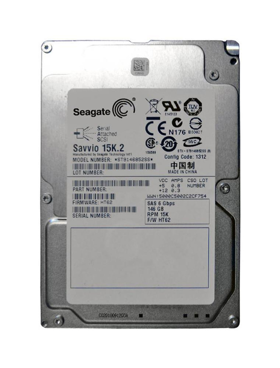 Seagate Savvio 15K.2 146.8GB 15000RPM SAS 6Gbps 16MB Cache 2.5-inch Internal Hard Drive (20-Pack)