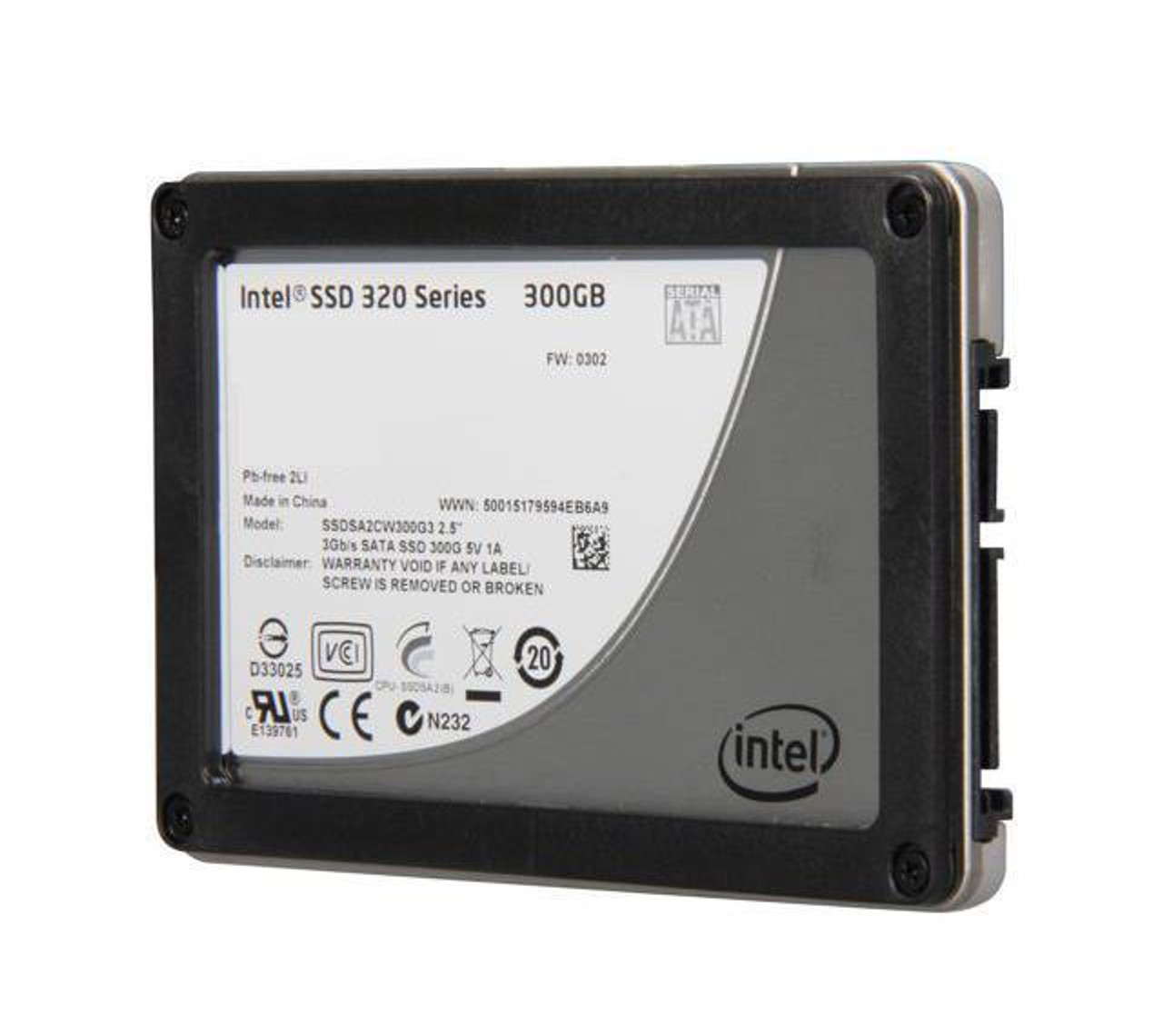 Intel 320 Series 300GB MLC SATA 3Gbps (AES-128) 2.5-inch Internal Solid State Drive (SSD)