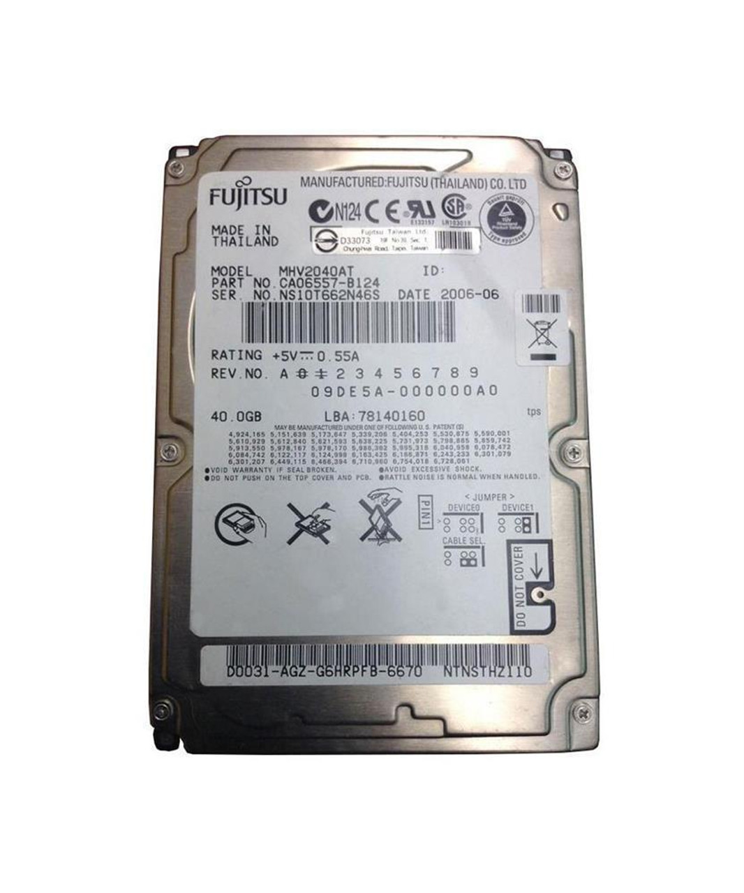 Fujitsu Mobile 40GB 4200RPM ATA-100 2MB Cache 2.5-inch Internal 