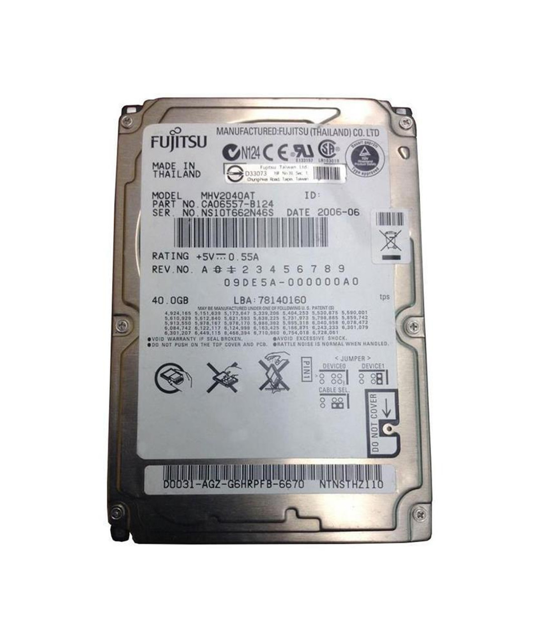 Fujitsu Mobile 40GB 4200RPM ATA-100 2MB Cache 2.5-inch Internal Hard Drive (50-Pack)