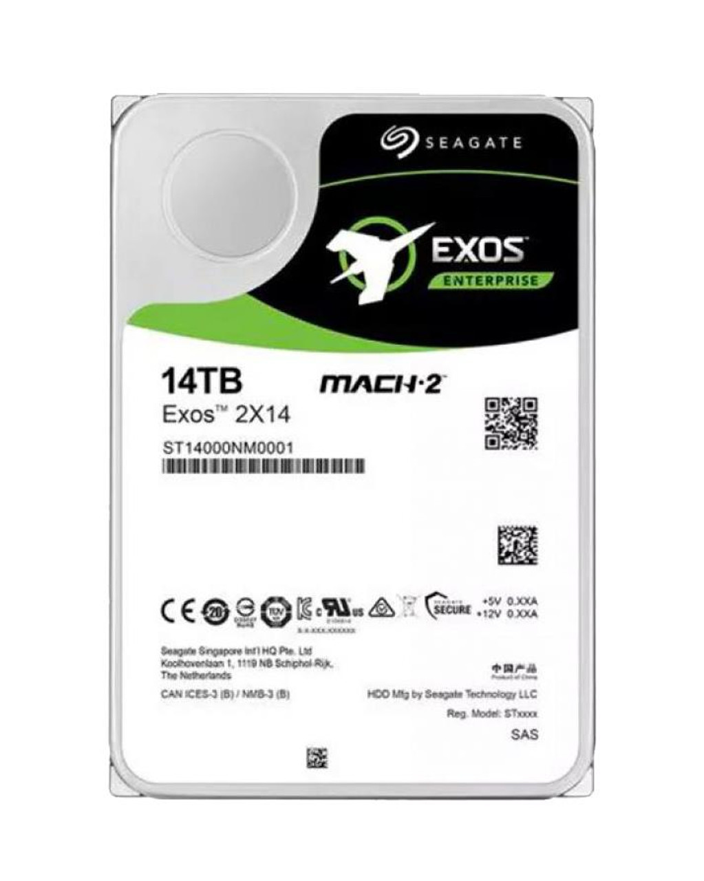 Seagate Exos 2X14 14TB 7200RPM SAS 12Gbps 256MB Cache 3.5-inch Internal Hard Drive
