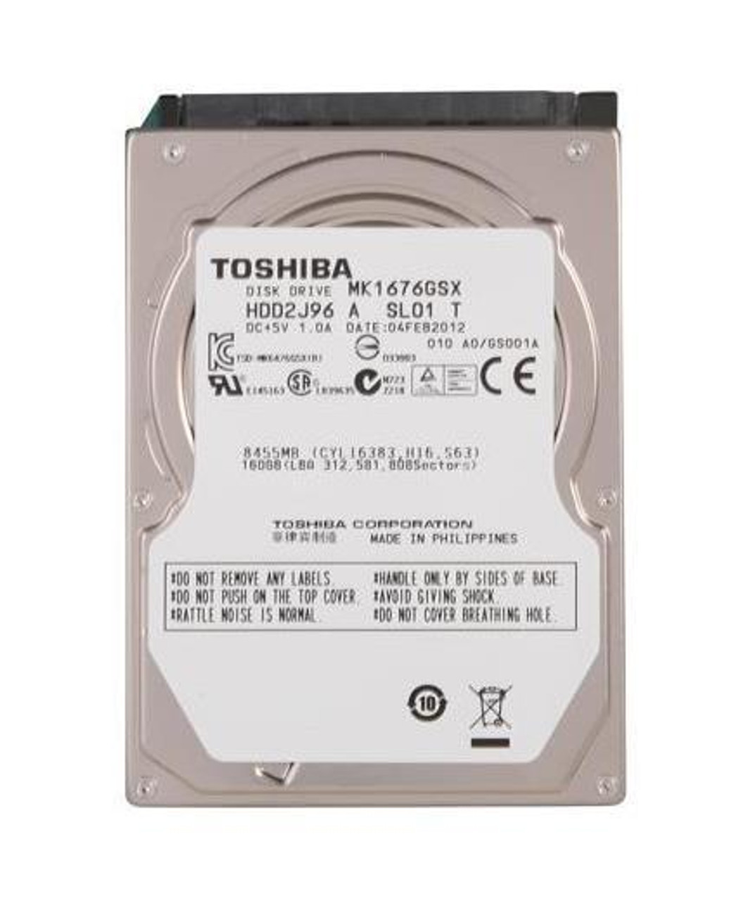 Toshiba 160GB 5400RPM SATA 3Gbps 8MB Cache 2.5-inch Internal Hard Drive (50-Pack)