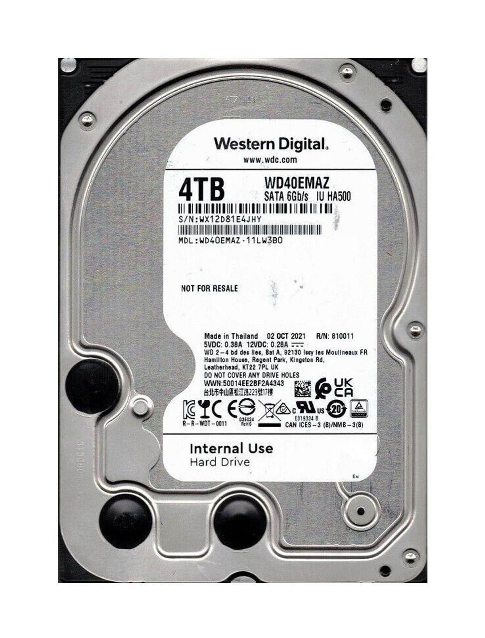 Western Digital 4TB 5400Rpm3.5 Hard Drive A1