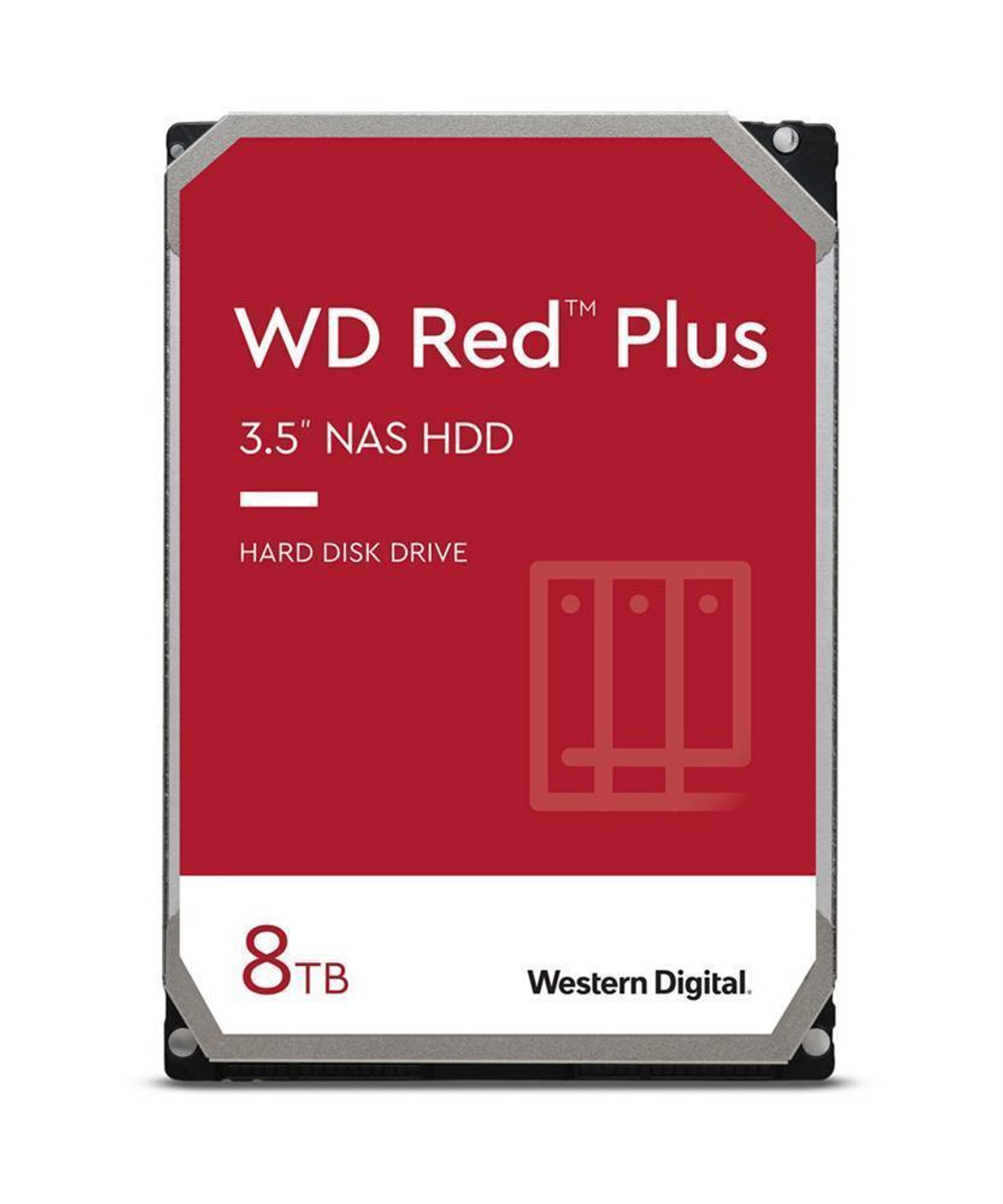 Western Digital Red Plus NAS 8TB 7200RPM SATA 6Gbps 256MB Cache 3.5-inch Internal Hard Drive