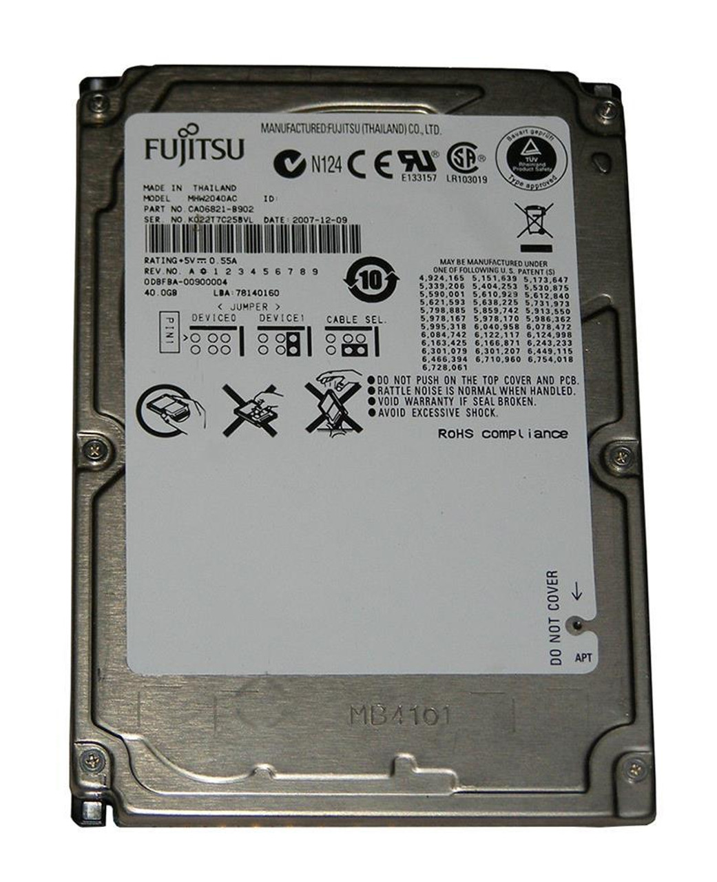 Fujitsu Mobile 40GB 4200RPM ATA-133 8MB Cache 2.5-inch Internal Hard Drive (50-Pack)