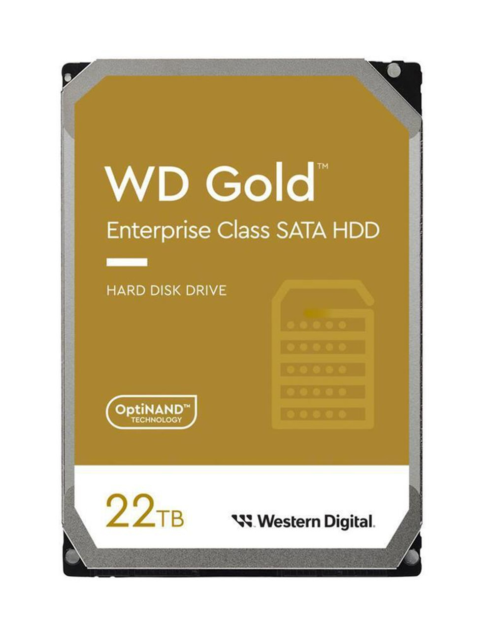 WD Gold WD221KRYZ 22 TB Hard Drive - 3.5 Internal - SATA (SATA/600) - Conventional Magnetic Recording (CMR) Method - Storage System Device