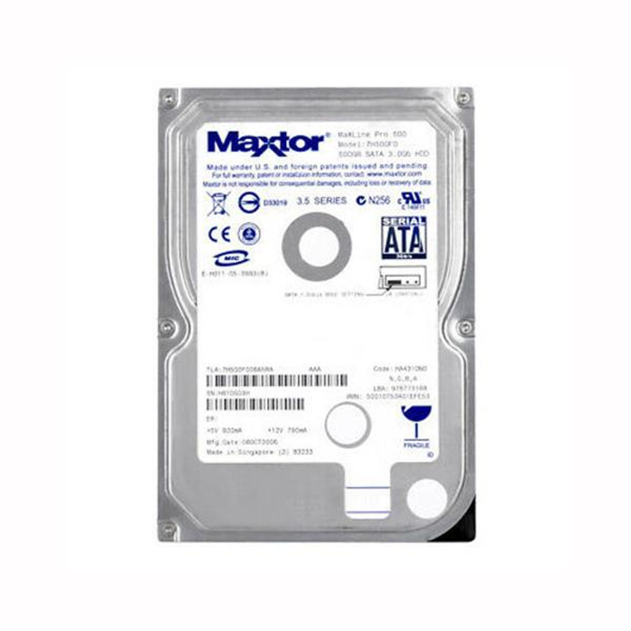 Maxtor MaXLine Pro 500 500GB 7200RPM SATA 3Gbps 16MB Cache 3.5-inch  Internal Hard Drive (20-Pack)