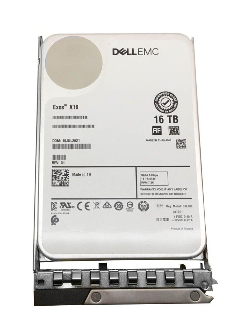 Dell 16TB 7200RPM SATA 6Gbps (512e) 512MB Cache Hot Swap 3.5-inch Internal Hard Drive