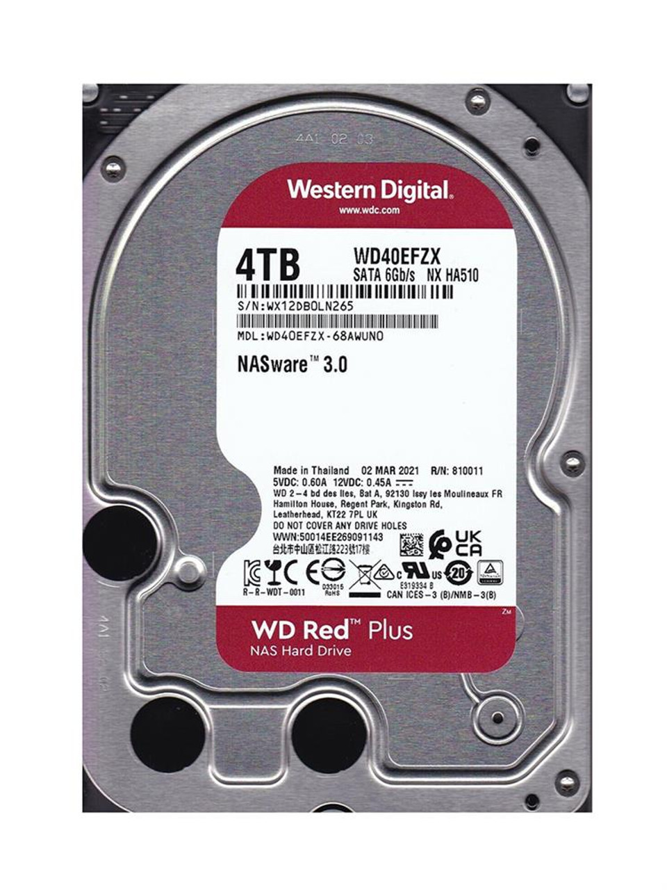 Western Digital Wd Red Plus 4TB SATA 3.5 6GB S Nx Ha510 Nas Hard Drive Bulk A2