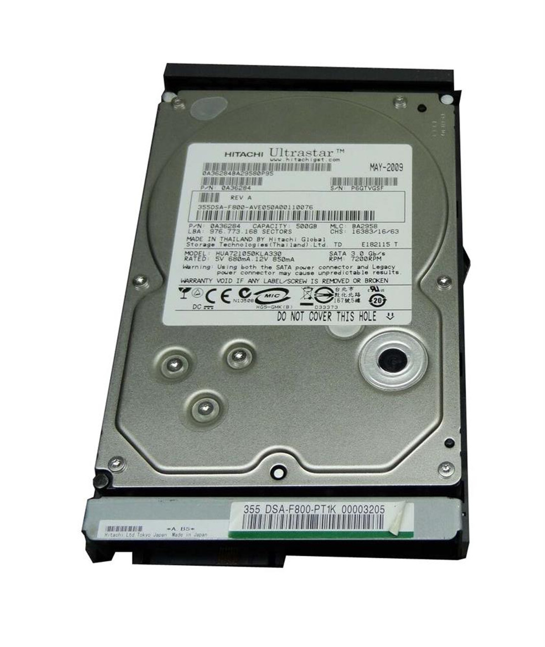 Hitachi 500GB 7500RPM SATA 3.5-Inch Hard Drive