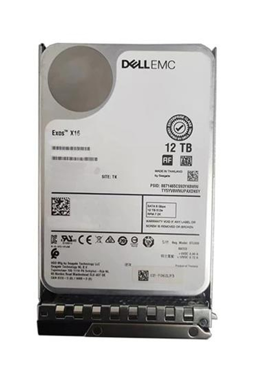 Dell 12TB 7200RPM SATA 6Gbps Hot Swap 256MB Cache (512e) 3.5-inch Internal Hard Drive with Tray