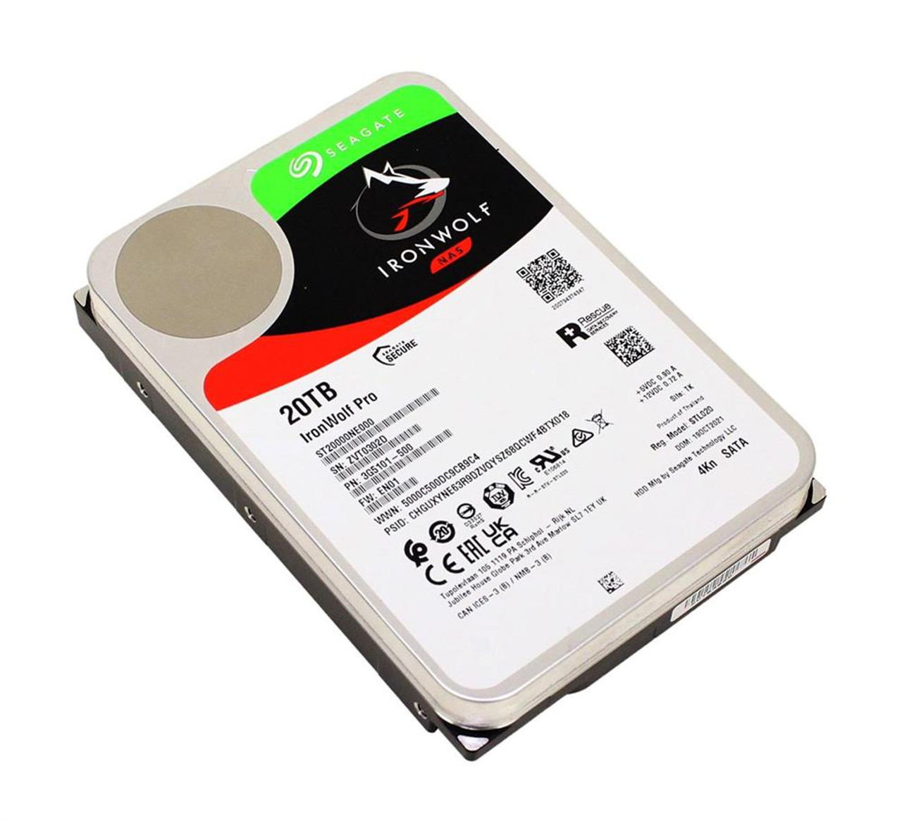 Seagate Ironwolf Pro Series 20TB 7200RPM SATA 6Gbps 3.5-inch Internal Hard Disk Drive