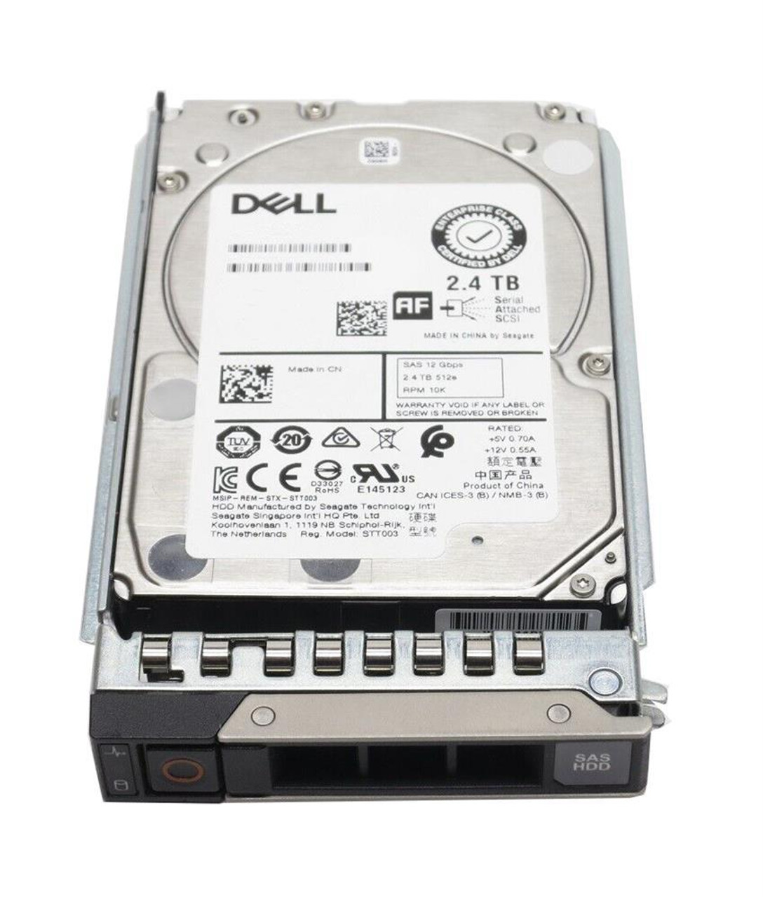 Dell 2.4TB 1000RPM SAS 12Gbps 256Mb Cache (512e) 2.5-inch Internal Hard Drive with Tray