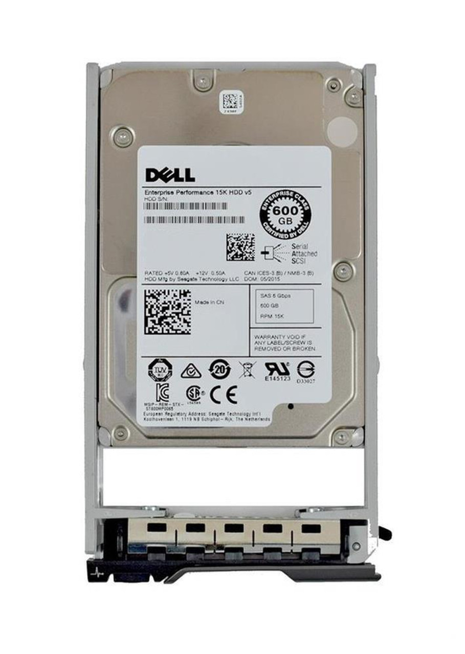 Dell 600GB 10000RPM SAS 12Gbps Hot Swap 2.5-inch Internal Hard Drive with Tray