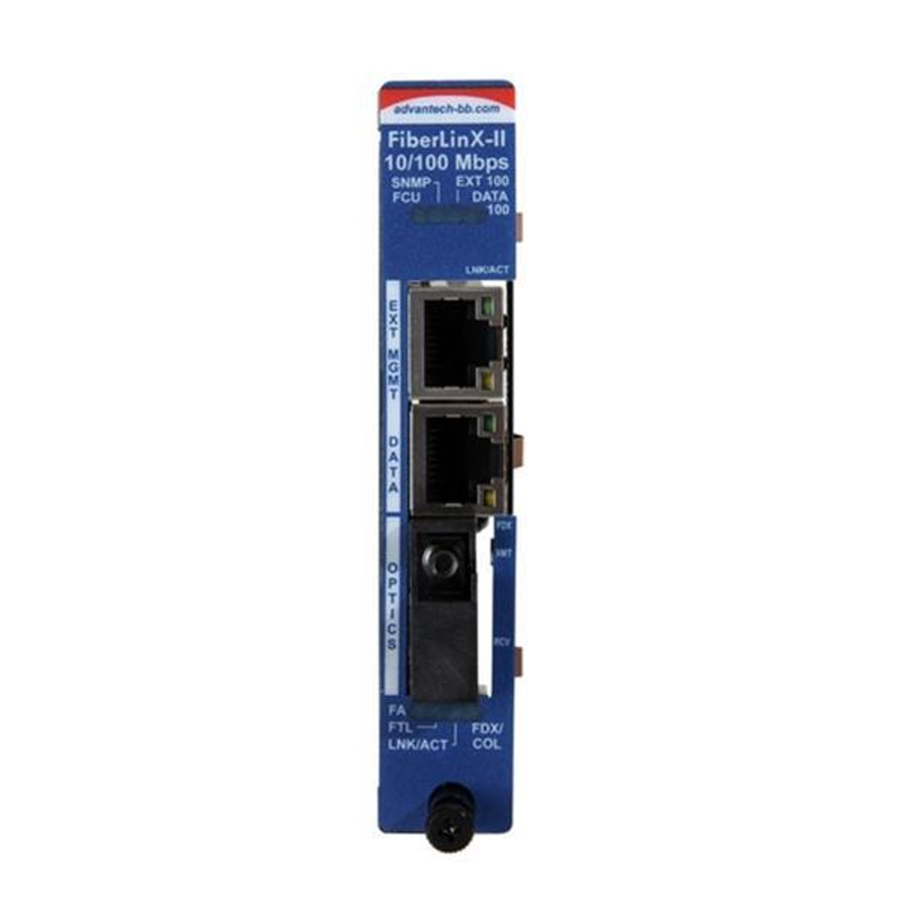 Advantech Slide-In Modular 10/100Mbps to Fiber Series 1x Network RJ-45 1x SC Ports Single-mode Fast Ethernet 10/100Base-T 10/100Base-X Media