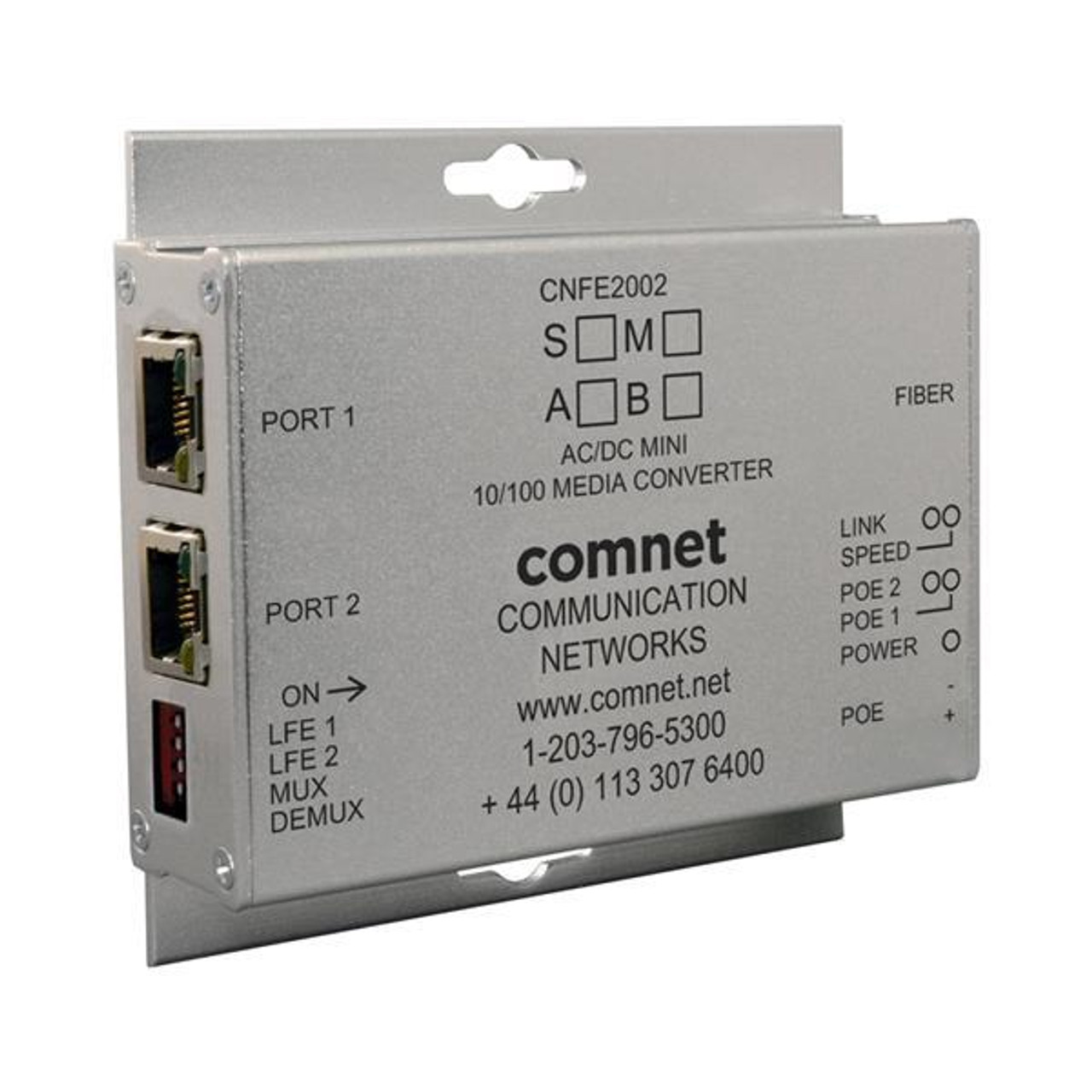 ComNet 2 Channel 10/100 Mbps Ethernet 1550/1310nm 2x Network RJ-45 1x ST Ports Simplex ST Port Single-mode Fast Ethernet 10/100Base-TX 100BASE-FX