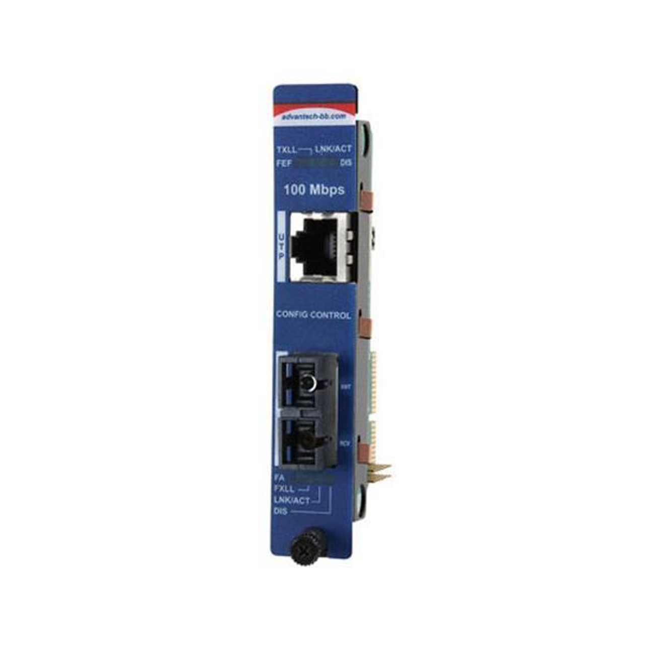 Advantech Slide-In Modular 10/100Mbps to Fiber Series 1x Network RJ-45 1x SC Ports Fast Ethernet 100Base-T 100Base-X Media Converter