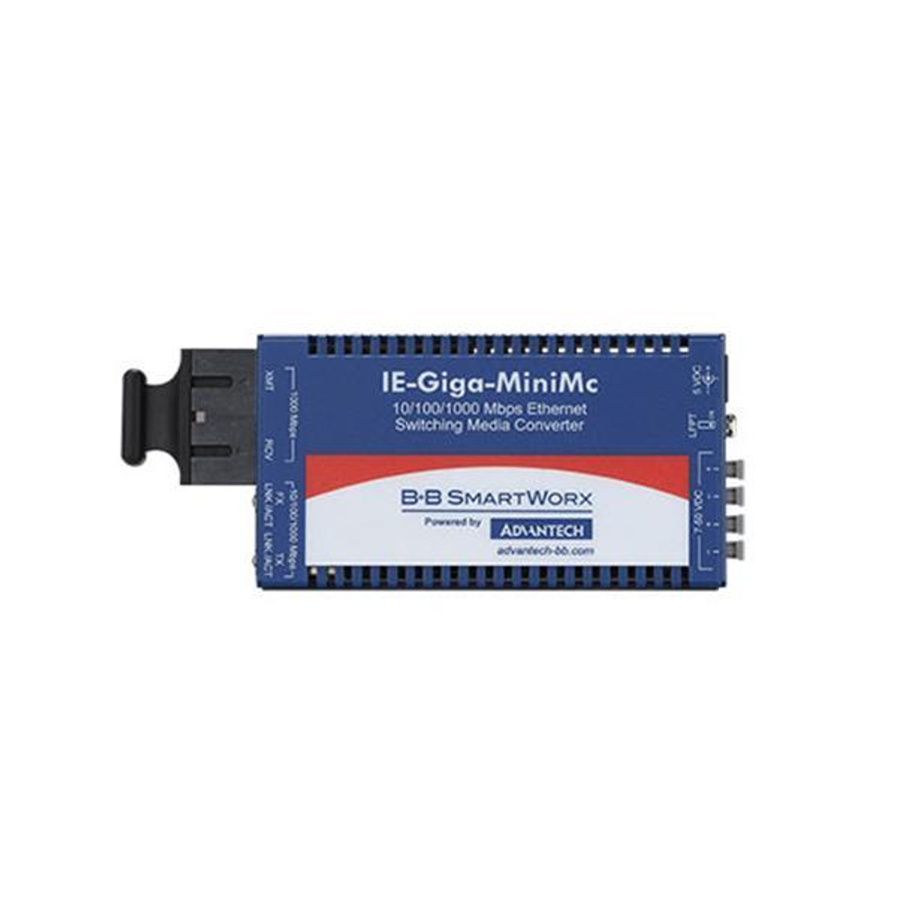 B+B SmartWorx 10/100/1000Mbps Miniature with LFPT 1x Network RJ-45 1x SC Ports DuplexSC Port Multi-mode Gigabit Ethernet 10/100/1000Base-TX
