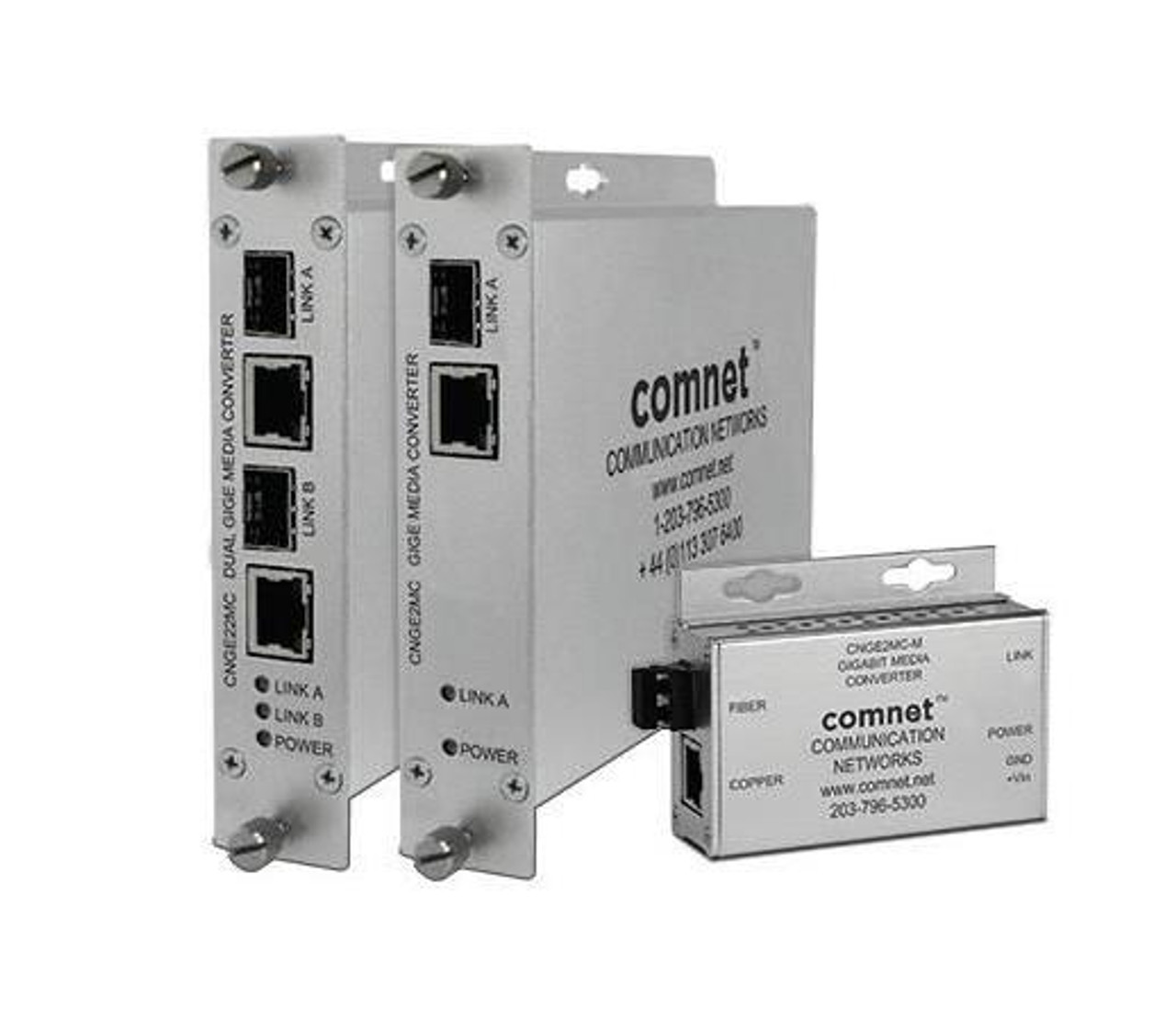 ComNet ComFit Dual 10/100/1000Mbps Ethernet with IEEE 802.3at 30W PoE+ 1x Network RJ-45 Gigabit Ethernet 10/100/1000Base-TX 1000Base-FX 2x Expansion