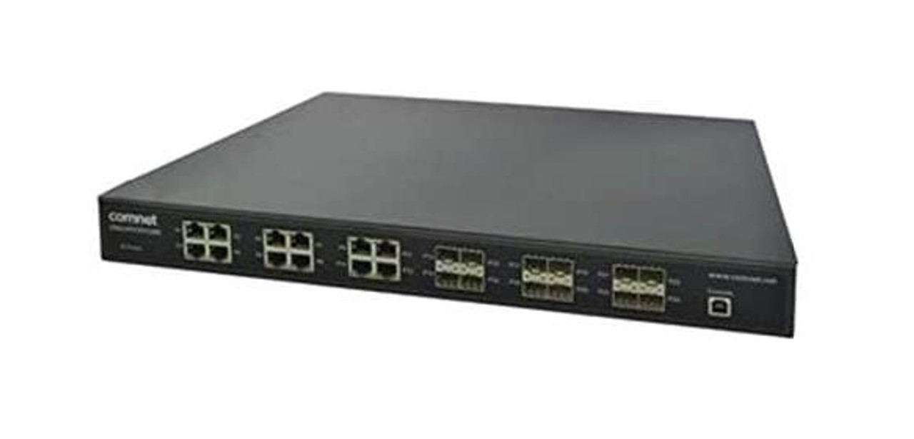 ComNet CNGE24FX12TX12MS[POE] Ethernet Switch - 24 Ports - Manageable - 3 Layer Supported - Modular - 12 SFP Slots - Twisted Pair Optical Fiber -