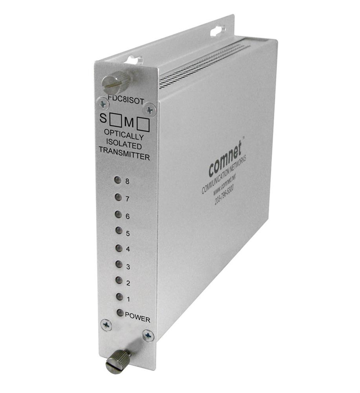 ComNet 8-Channel Contact Closure Transmitter Single-mode Rail-mountable Rack-mountable
