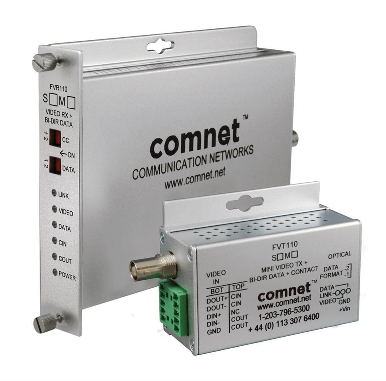 ComNet Video Receiver/Data Transreceiver Single Mode 10-Bit Digitally Encoded Video for Bilinx and Bi-Phase Control