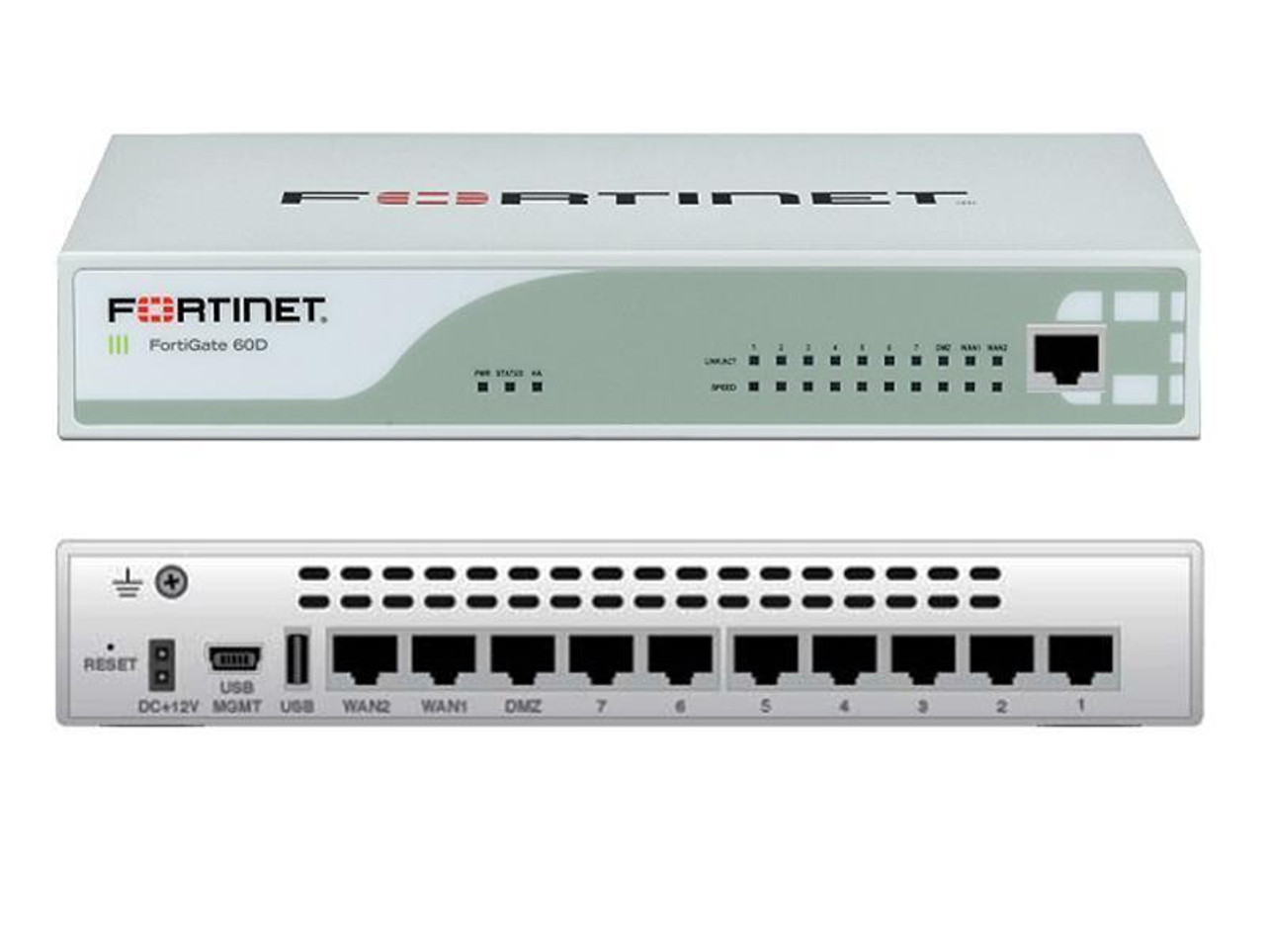 Fortinet FortiWifi 60D Network Security/Firewall Appliance - 10 Port - 10/100/1000Base-T - Gigabit Ethernet - Wireless LAN IEEE 802.11n - 10 x RJ-45