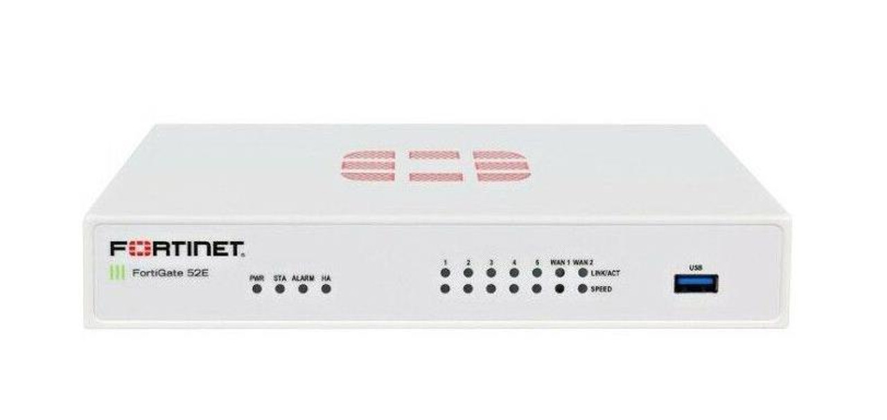Fortinet FortiGate 52E Network Security/Firewall Appliance - 7 Port - 1000Base-T - Gigabit Ethernet - AES (256-bit) SHA-1 - 7 x RJ-45 -