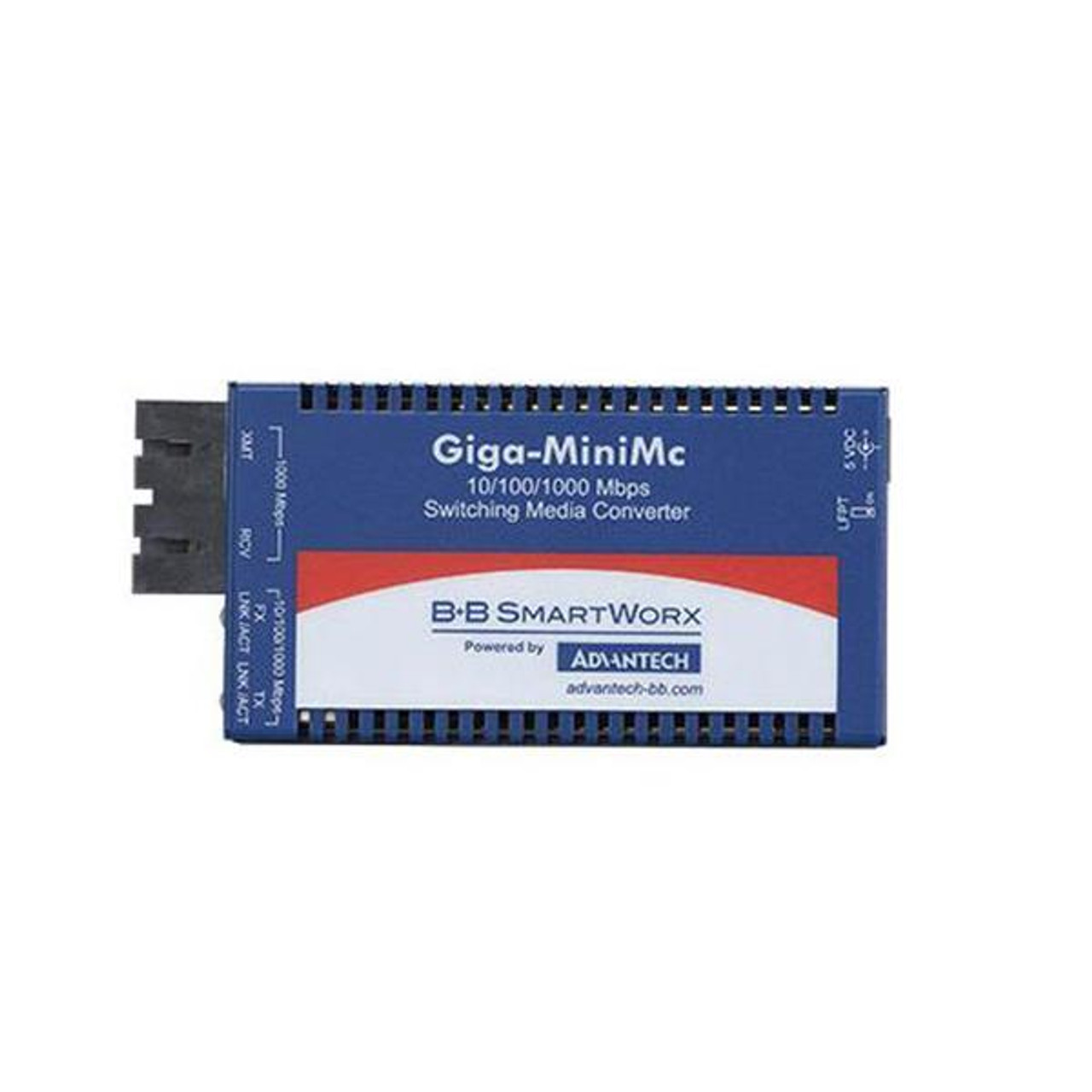 Advantech 10/100/1000Mbps Miniature 1x Network RJ-45 1x SC Ports DuplexSC Port Multi-mode Gigabit Ethernet 10/100/1000Base-TX 1000Base-SX DIN Rail