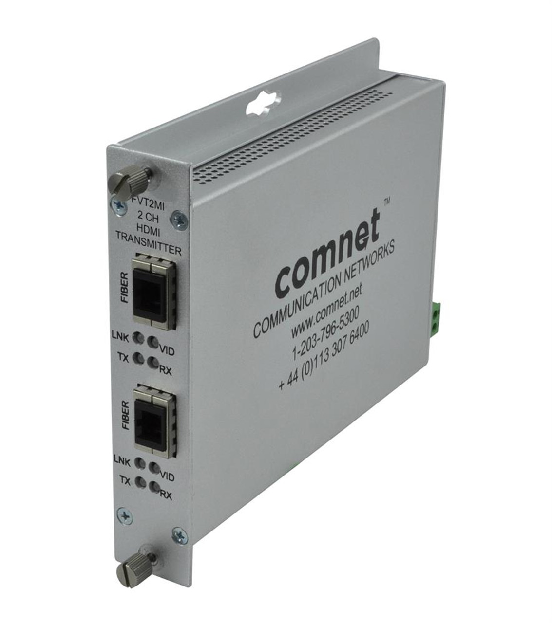 ComNet FVT2MI 1x SC Ports DuplexSC Port Multi-mode Rack-Mountable Rail-Mountable Wall Media Converter
